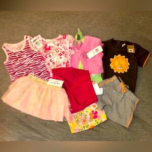 New With Tags Girls Size 6-12 Month’s Old Navy Carter’s 9 Piece Summer Lot!